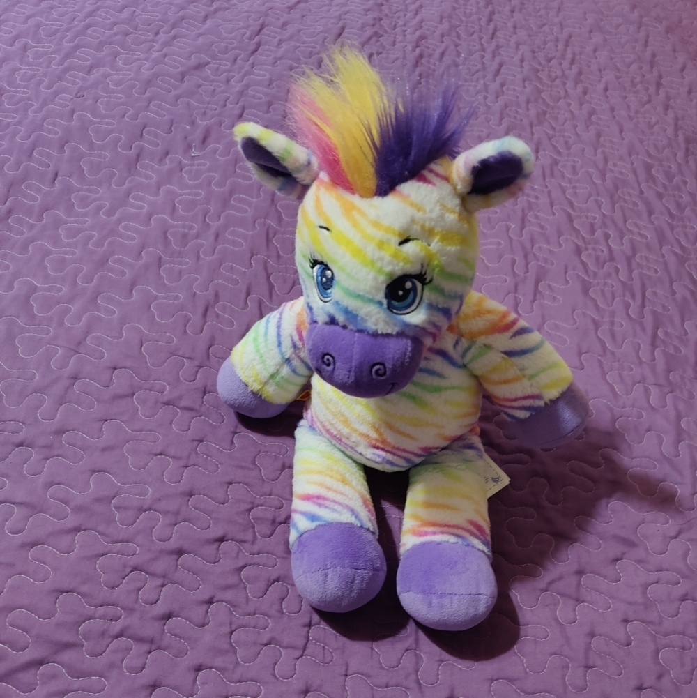 Build-A-Bear Retired Rainbow Zebra - Picture 2 of 4